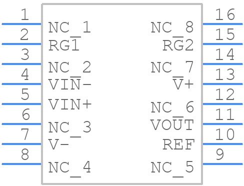 INA217AIDWRE4 - Texas Instruments - PCB symbol