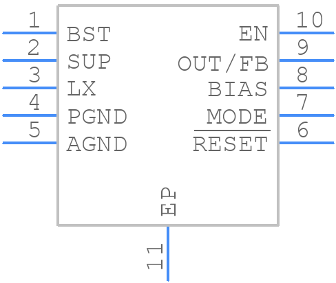 MAX16956AUBB+ - Analog Devices - PCB symbol
