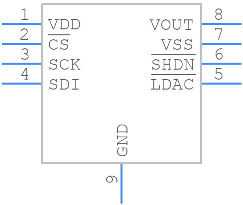 MCP4821-E/MC - Microchip - PCB symbol