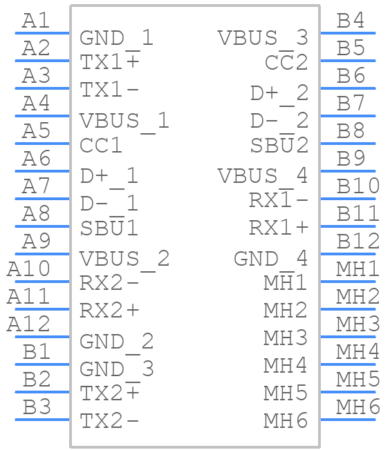 DX07S024WJ1R350 - JAE - PCB symbol
