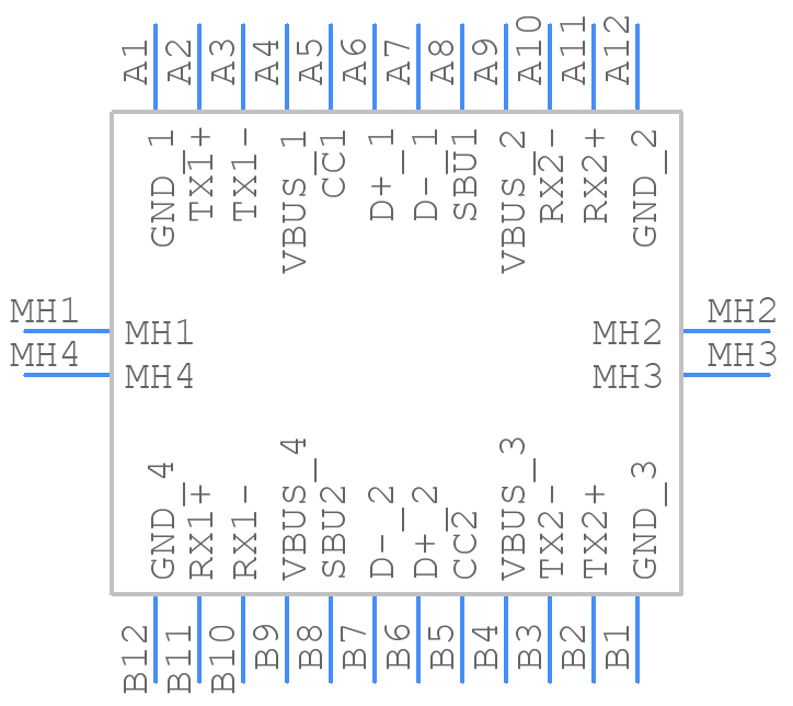 DX07S024WJ3R400 - JAE - PCB symbol
