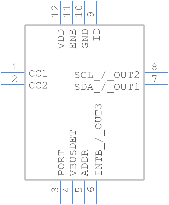 PI5USB30216CXUAEX - Diodes Incorporated - PCB symbol