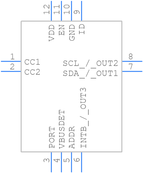 PI5USB30216DXUAEX - Diodes Incorporated - PCB symbol