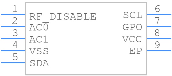 M24SR64-YMC6T/2 - STMicroelectronics - PCB symbol