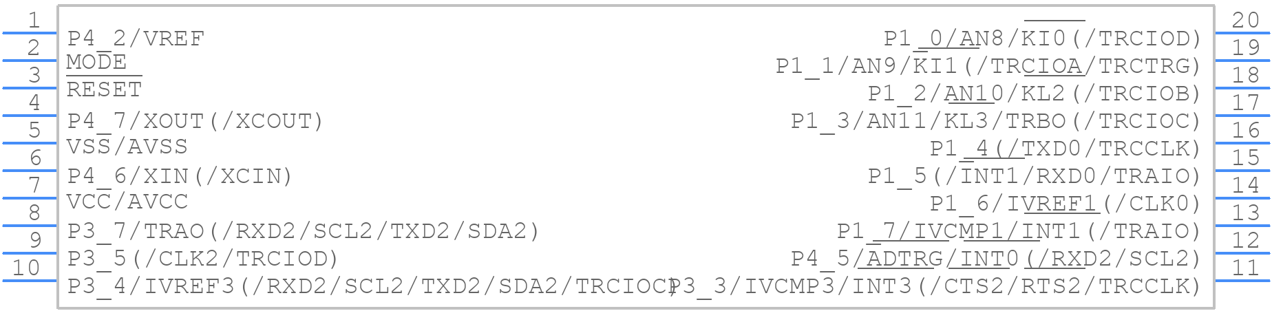 R5F21322DNSP#W4 - Renesas Electronics - PCB symbol