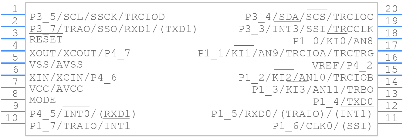 R5F21292SNSP#W4 - Renesas Electronics - PCB symbol