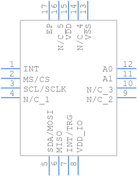 MLX90393ELW-ABA-014-SP - Melexis - PCB symbol