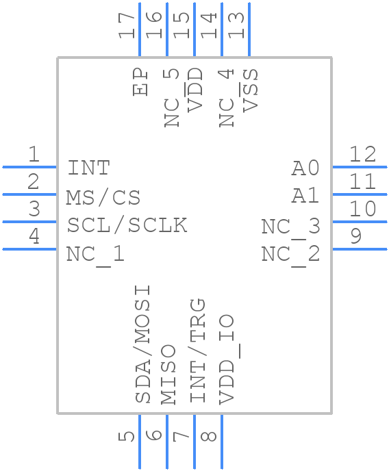 MLX90393ELW-ABA-013-SP - Melexis - PCB symbol