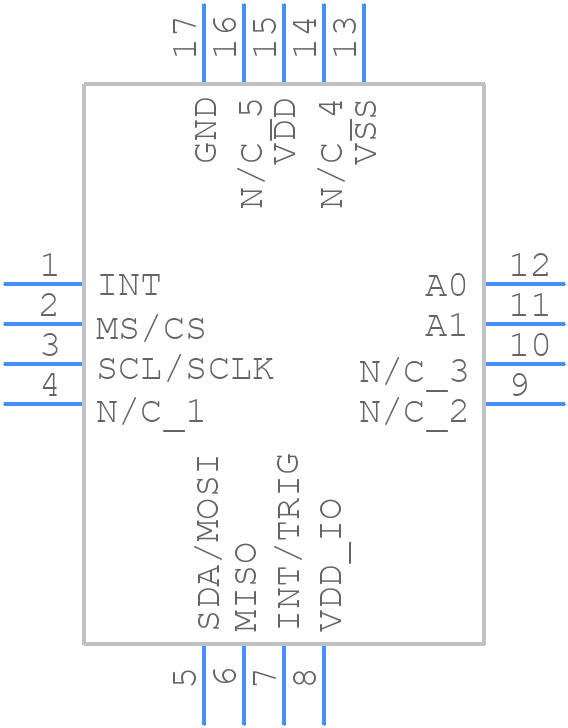 MLX90393ELW-ABA-012-SP - Melexis - PCB symbol