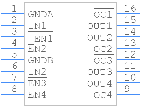 TPS2044ADG4 - Texas Instruments - PCB symbol