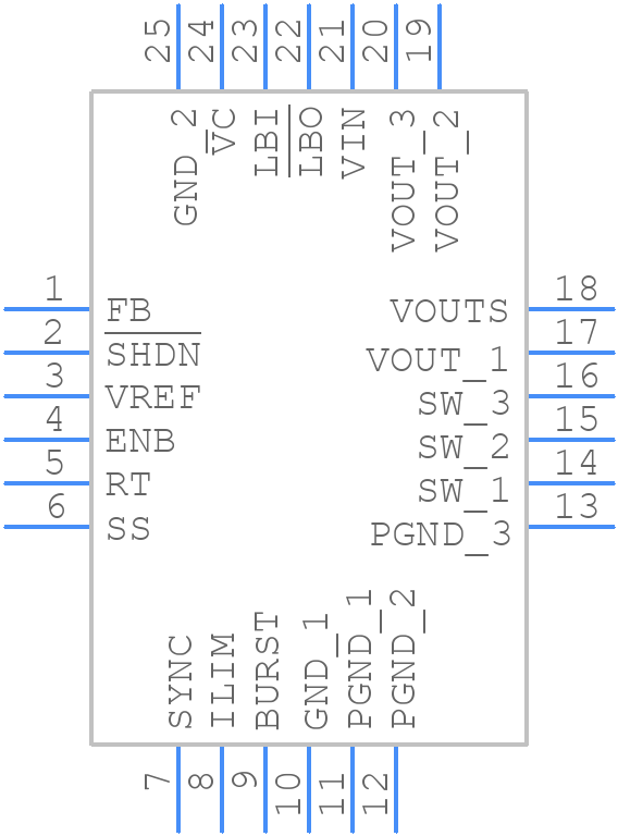 LTC3421EUF - Analog Devices - PCB symbol