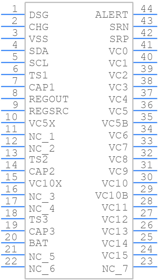 BQ7694001DBTR - Texas Instruments - PCB symbol