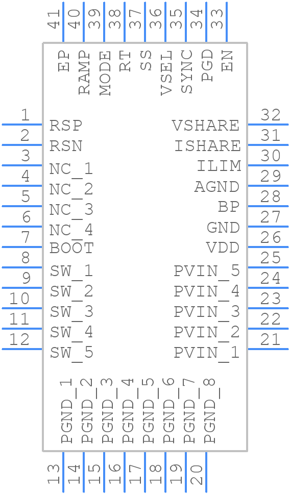 TPS543C20RVFR - Texas Instruments - PCB symbol