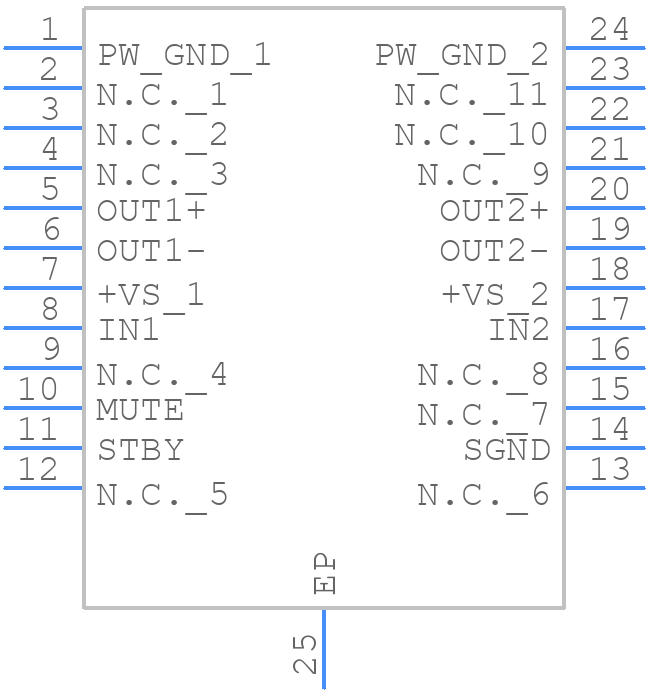 TDA7266P13TR - STMicroelectronics - PCB symbol