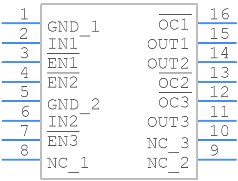 TPS2043BDG4 - Texas Instruments - PCB symbol