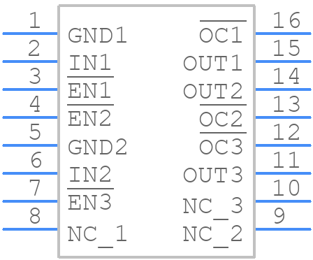 TPS2043DR - Texas Instruments - PCB symbol