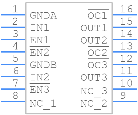TPS2043ADRG4 - Texas Instruments - PCB symbol