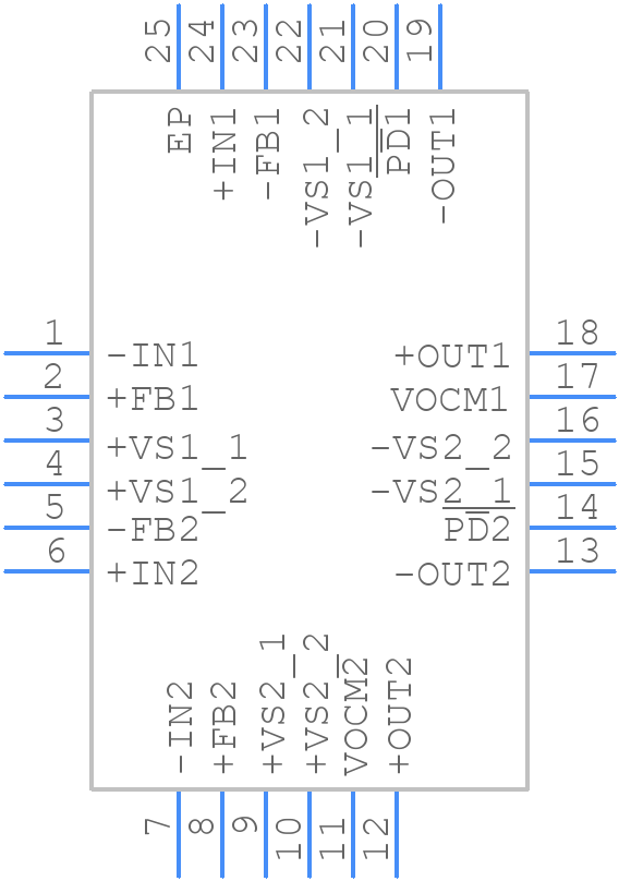 ADA4939-2YCPZ-RL - Analog Devices - PCB symbol