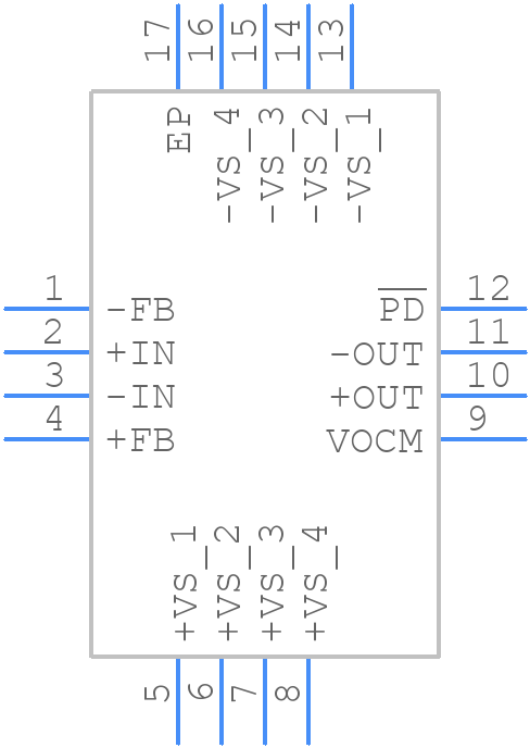 ADA4932-1YCPZ-RL - Analog Devices - PCB symbol