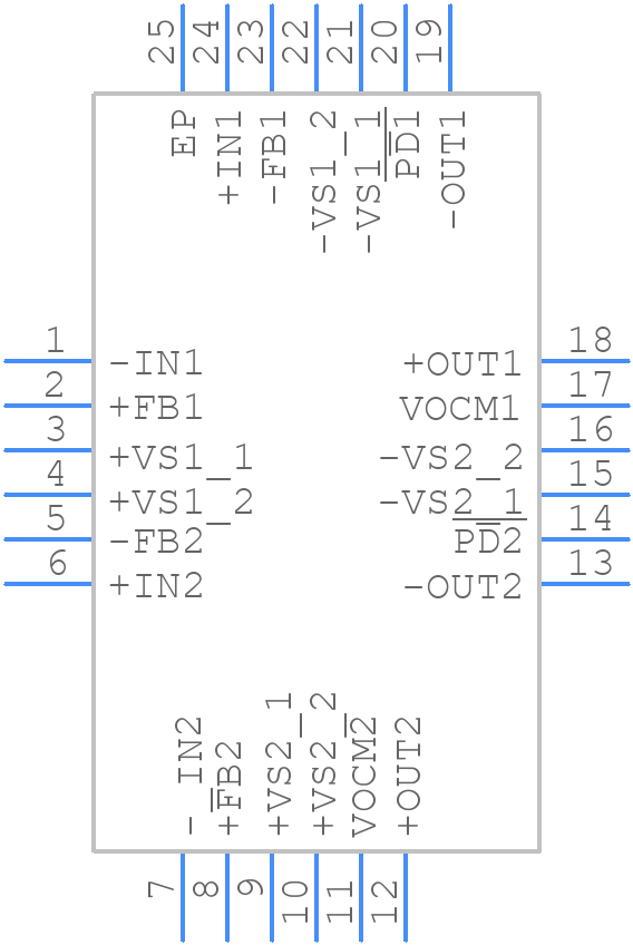 ADA4932-2YCP-EBZ - Analog Devices - PCB symbol