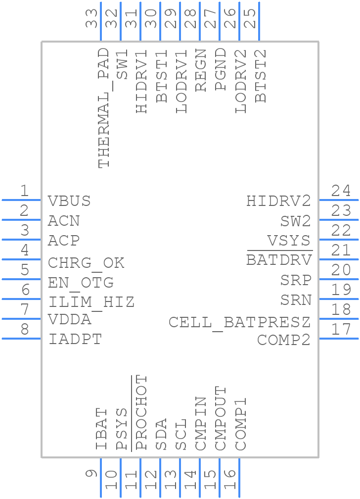 BQ25703ARSNR - Texas Instruments - PCB symbol