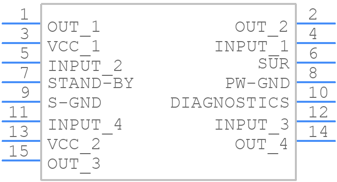 TDA7375V - STMicroelectronics - PCB symbol