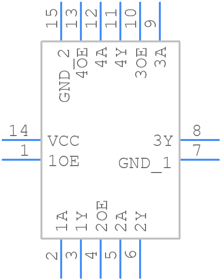 74AHC126BQ-Q100,11 - Nexperia - PCB symbol