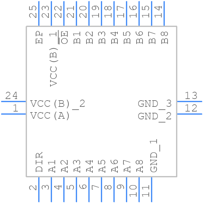 74LVCH8T245BQ-Q10J - Nexperia - PCB symbol