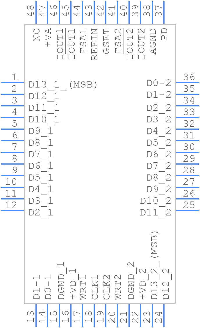 DAC2904Y/1K - Texas Instruments - PCB symbol