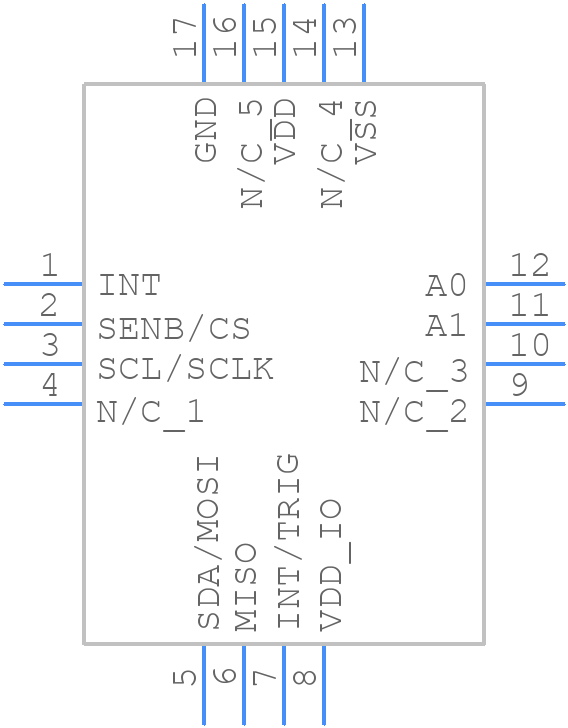 MLX90393ELW-ABA-012-RE - Melexis - PCB symbol