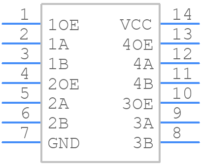 74CBTLV3126PW,118 - Nexperia - PCB symbol
