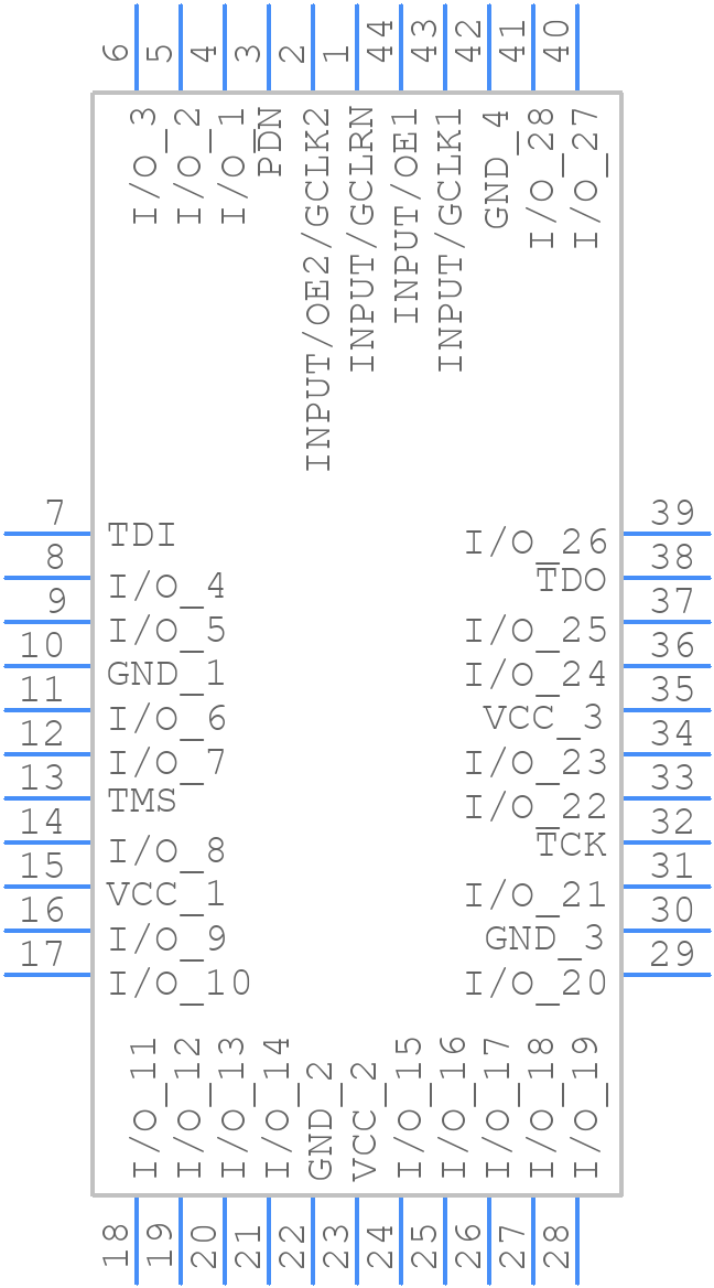 EPM7032LC44-12 - Intel - PCB symbol