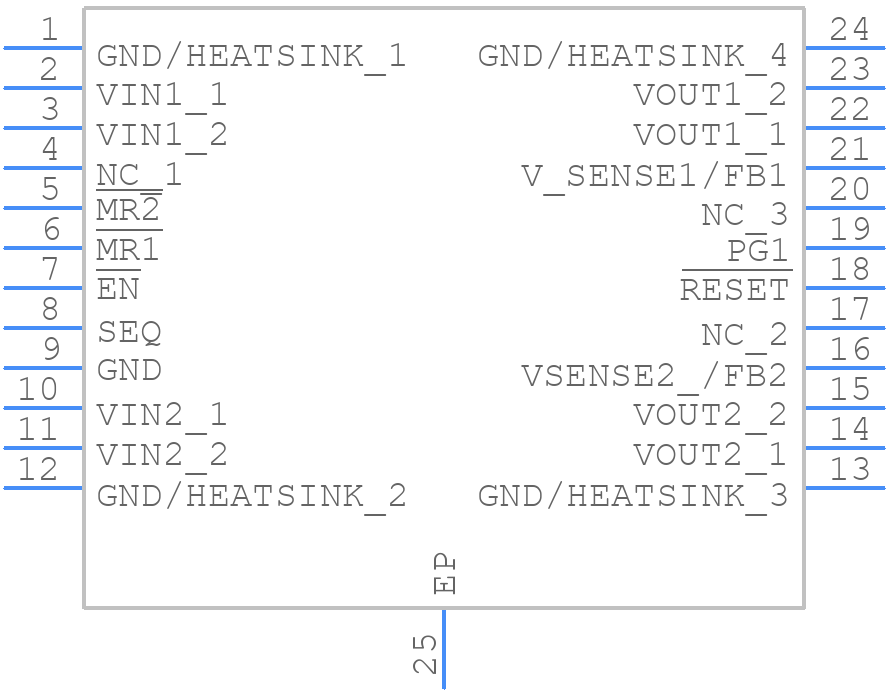 TPS70348PWPR - Texas Instruments - PCB symbol