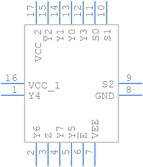 74LV4051BQ,115 - Nexperia - PCB symbol
