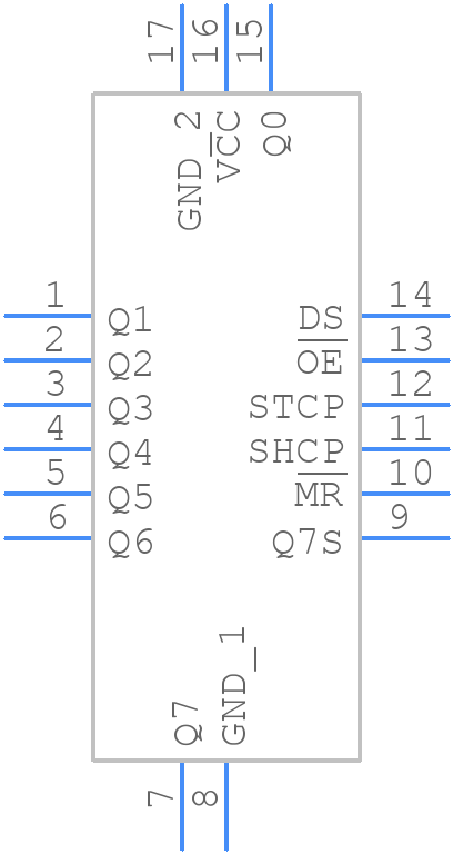74HCT595BQ,115 - Nexperia - PCB symbol