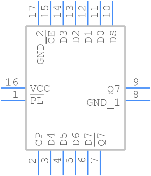 74HC165BQ-Q100,115 - Nexperia - PCB symbol