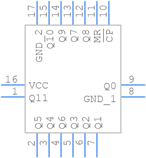 74HC4040BQX - Nexperia - PCB symbol