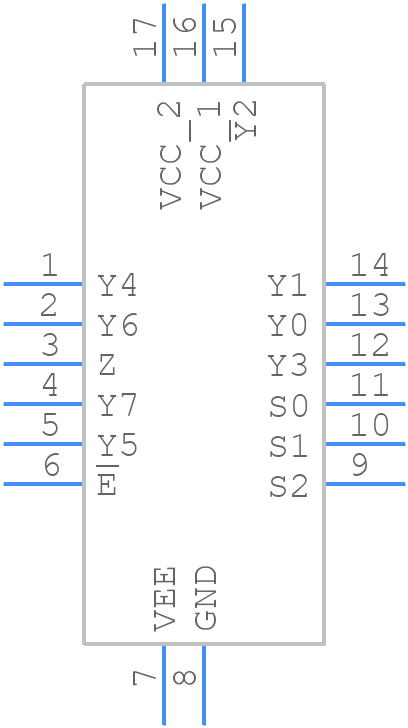 74HC4051BQ-Q100,11 - Nexperia - PCB symbol