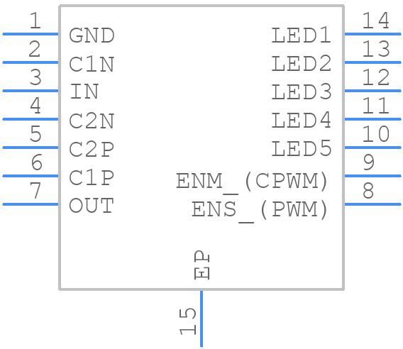 MAX8630XETD20+T - Analog Devices - PCB symbol