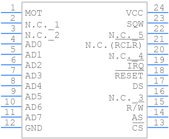 DS12C887A+ - Analog Devices - PCB symbol