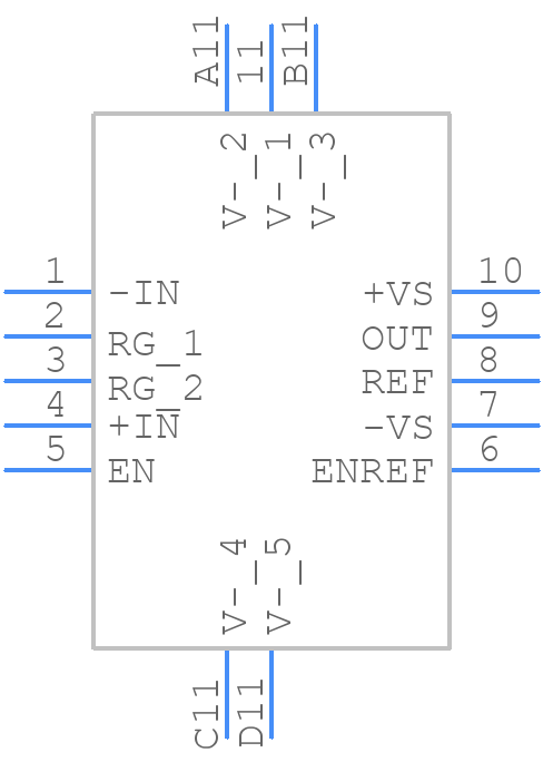 INA826SIDRCR - Texas Instruments - PCB symbol