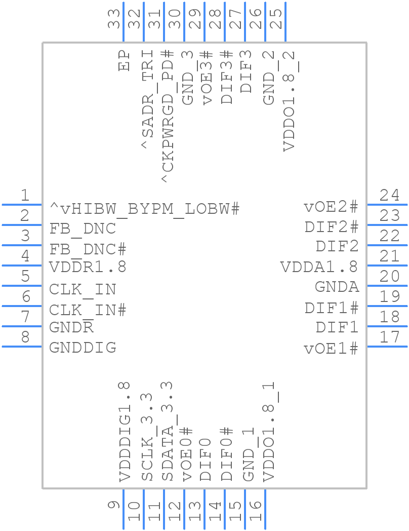 9DBV0441AKILF - Renesas Electronics - PCB symbol