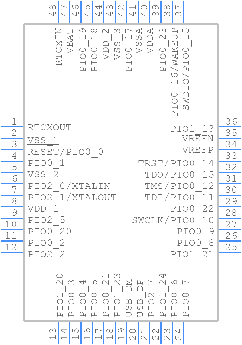 LPC11U67JBD48E - NXP - PCB symbol
