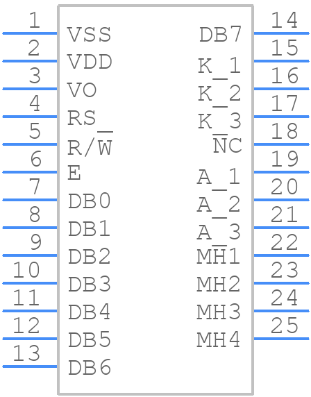 LCM-S00802DSF - Lumex - PCB symbol