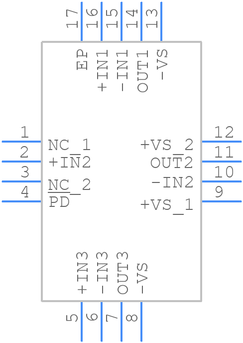 ADA4855-3YCPZ-R7 - Analog Devices - PCB symbol