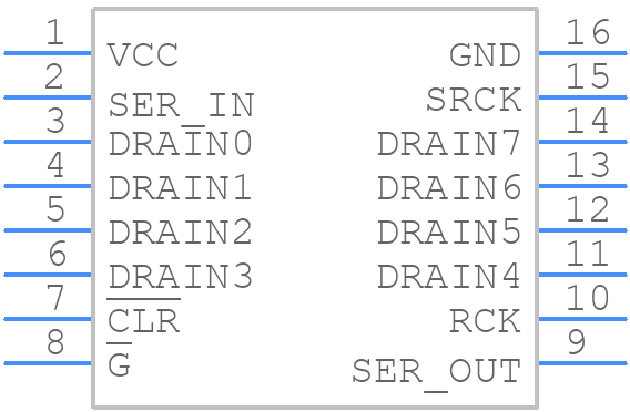 TPIC6C596DG4 - Texas Instruments - PCB symbol