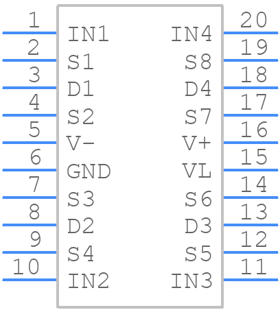 DG333ALDQ-T1-E3 - Vishay - PCB symbol