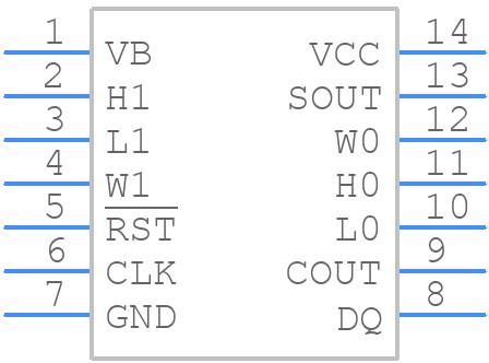 DS1267-010+ - Analog Devices - PCB symbol