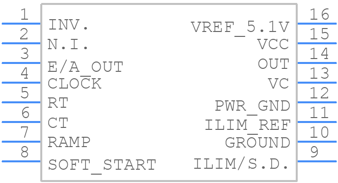 UC2823DWTRG4 - Texas Instruments - PCB symbol