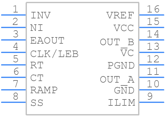 UC2823ADWTR - Texas Instruments - PCB symbol